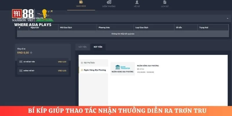 Bí kíp giúp thao tác nhận thưởng diễn ra trơn tru