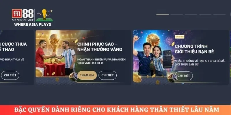 Đặc quyền dành riêng cho khách hàng thân thiết lâu năm