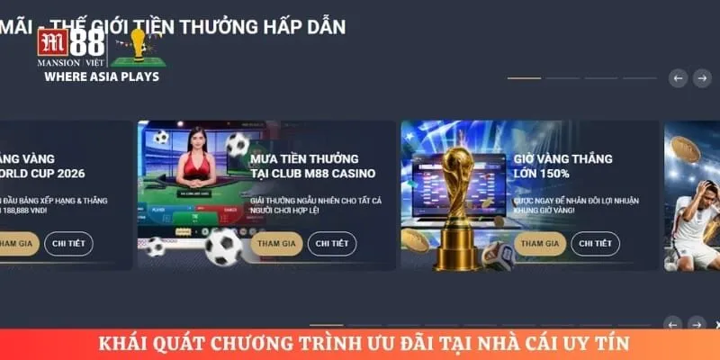 Khái quát chương trình ưu đãi tại nhà cái uy tín