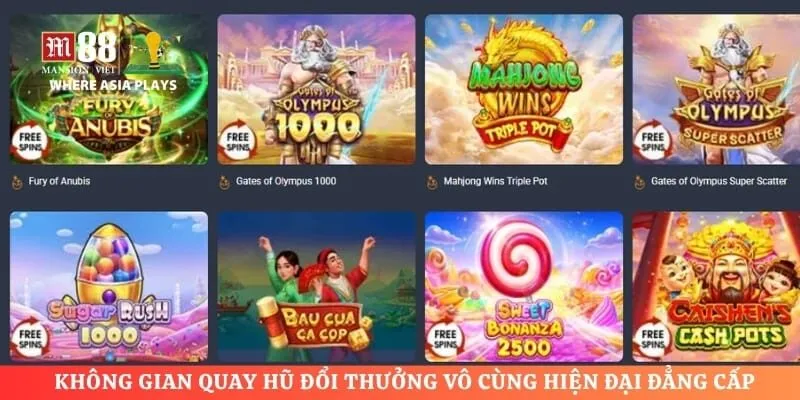 Không gian quay hũ đổi thưởng vô cùng hiện đại đẳng cấp